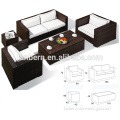 Replacement outdoor rattan sofa set Furniture Living Room Dubai MCD1008